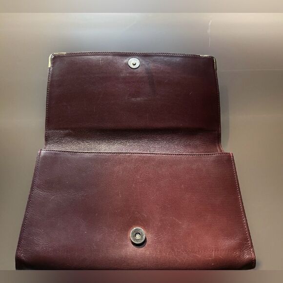 Cartier Vintage Le Must de Cartier Bordeaux Leather Clutch Bag - Picture 9 of 12